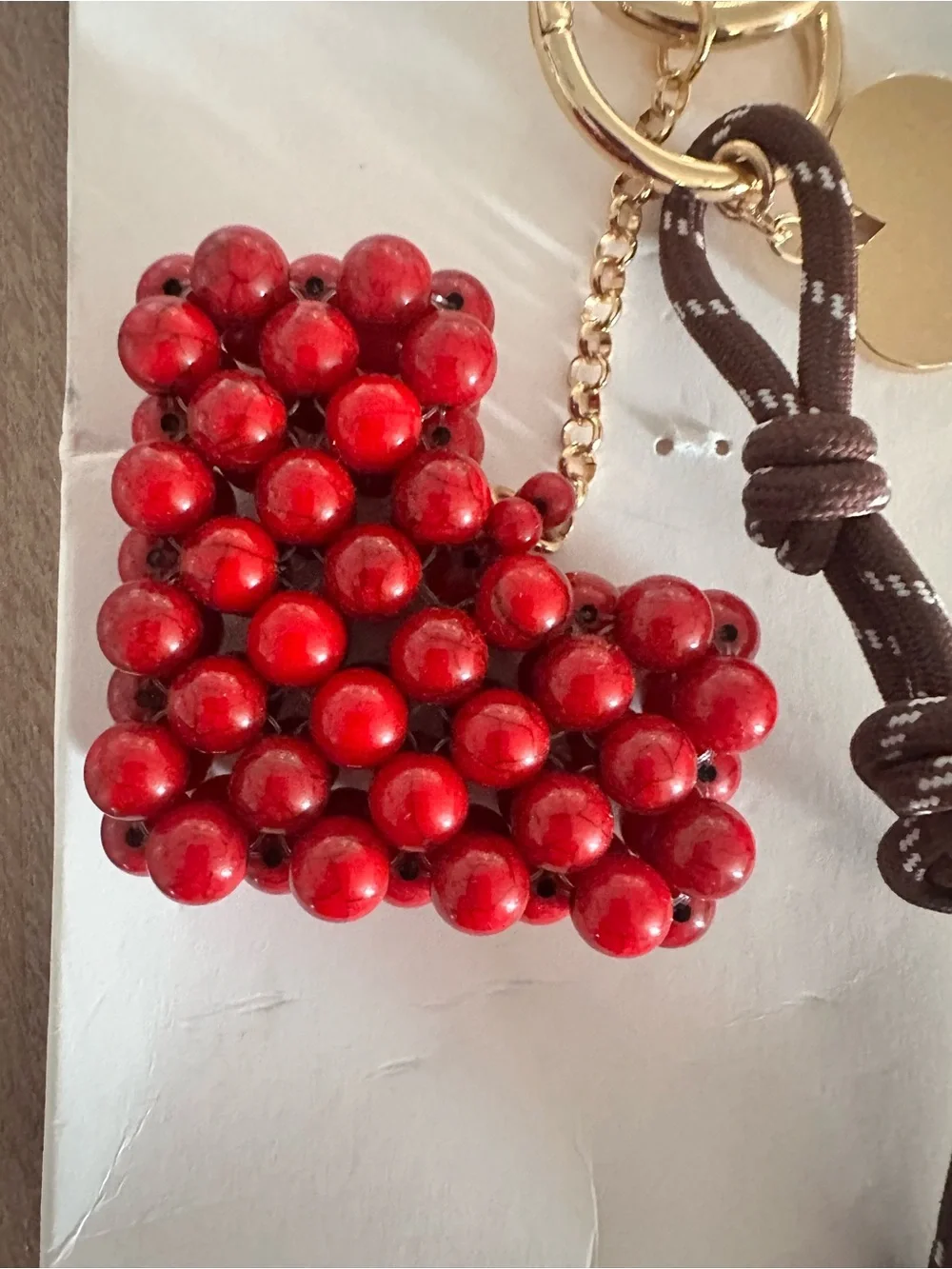 Zara Heart and Key Multi Charm Keyring